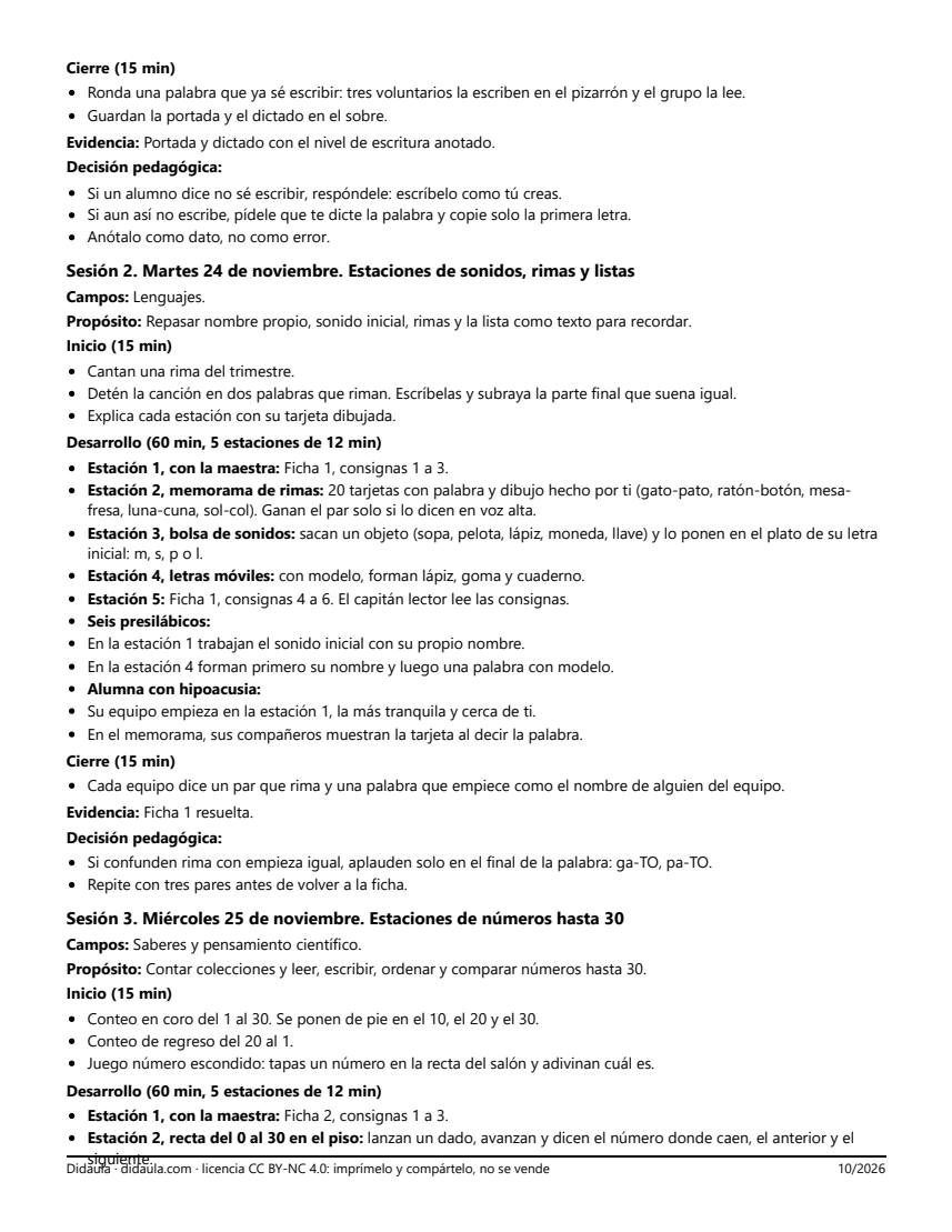 Página 3 de Repaso y examen del primer trimestre en 1°: estaciones, juegos y cuaderno de repaso