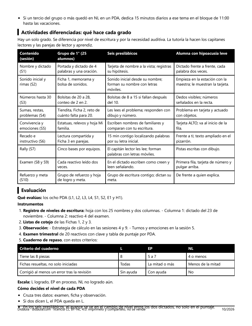 Página 8 de Repaso y examen del primer trimestre en 1°: estaciones, juegos y cuaderno de repaso