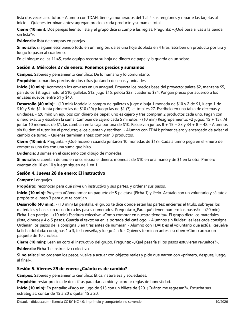 Página 3 de La tiendita y los repartos: catálogo con precios y ofertas por paquete