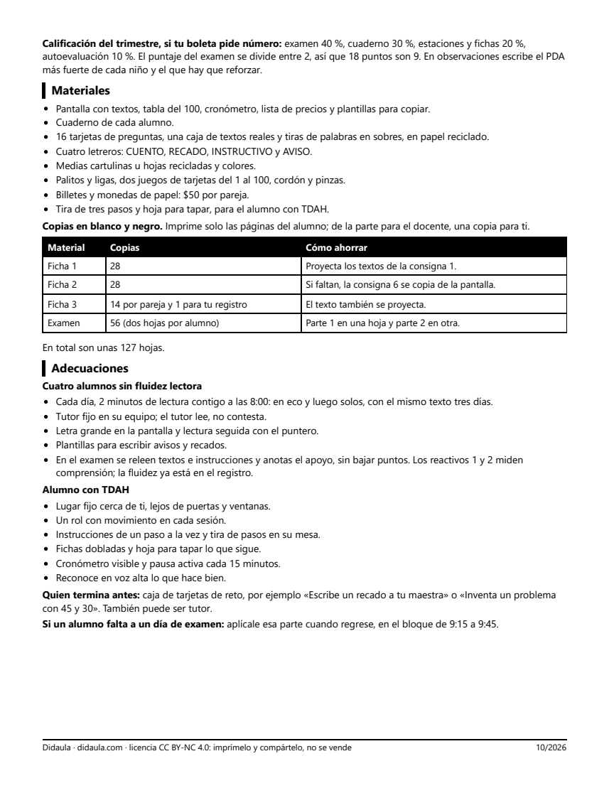 Página 8 de Repaso y evaluación del primer trimestre en 2°: leo, escribo, cuento y resuelvo