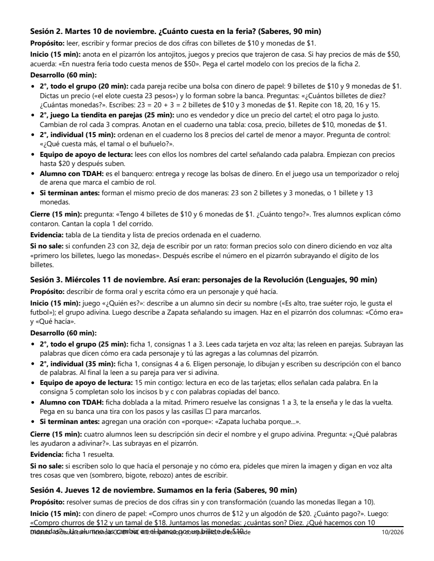 Página 3 de La Revolución en viñetas y la feria del 20 de noviembre (2° grado)