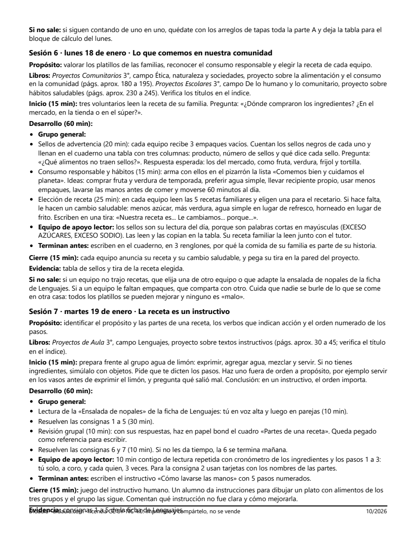 Página 5 de Comemos bien, crecemos sanos: el recetario saludable de 3°