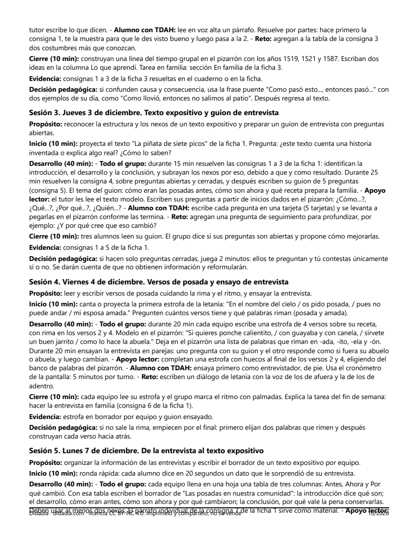 Página 3 de Nuestra posada: versos, recetas y cuentas claras (5° grado)