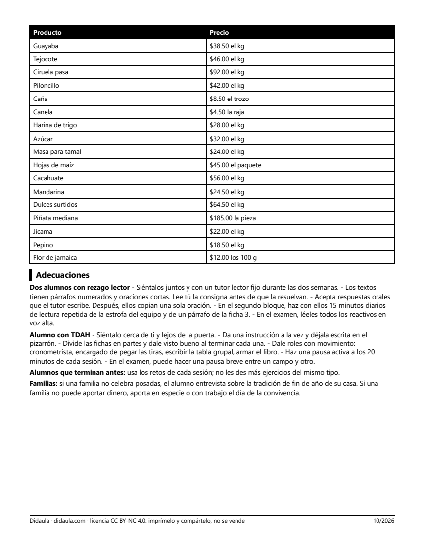 Página 7 de Nuestra posada: versos, recetas y cuentas claras (5° grado)
