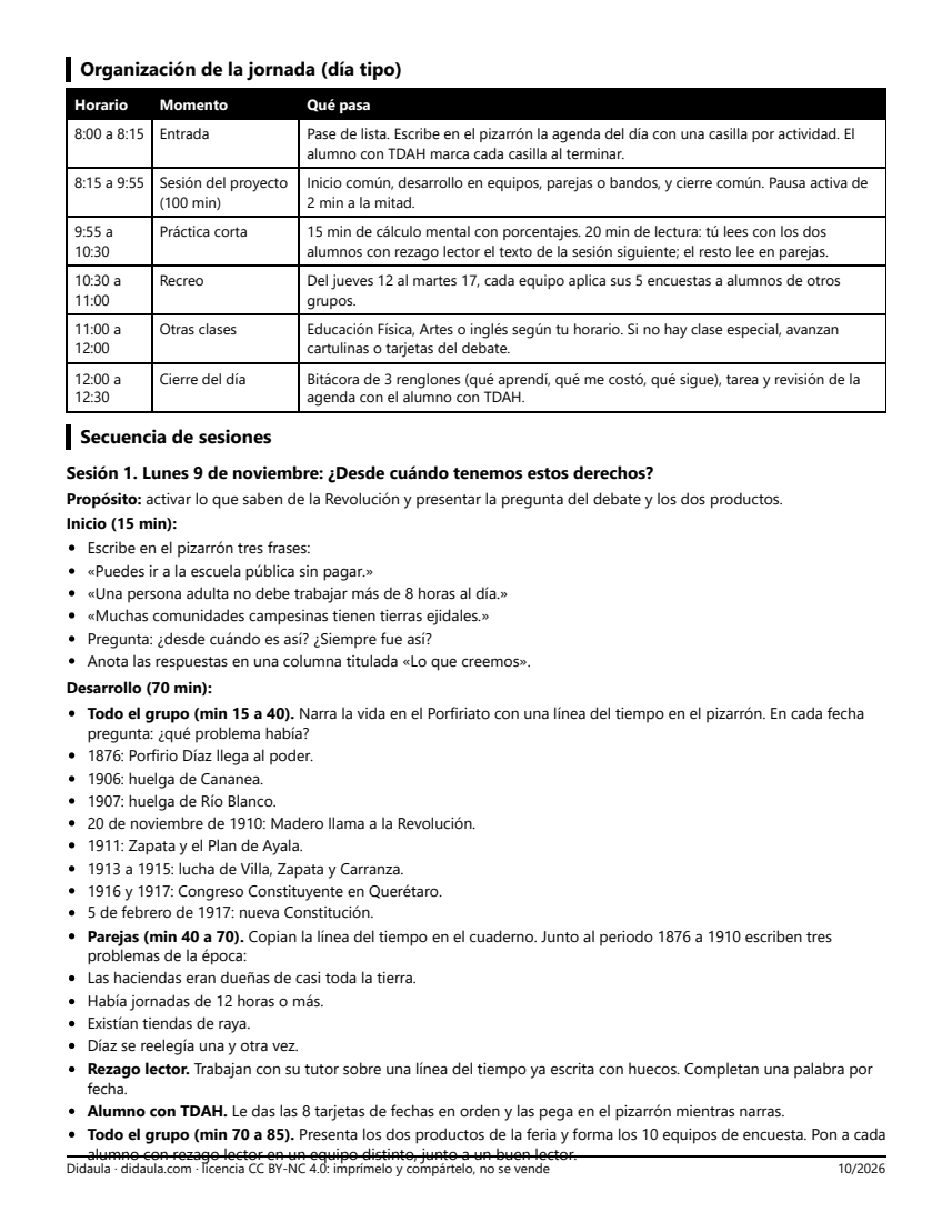 Página 2 de La Revolución Mexicana y nuestros derechos: debate y encuesta de la feria del 20 de noviembre (5°)