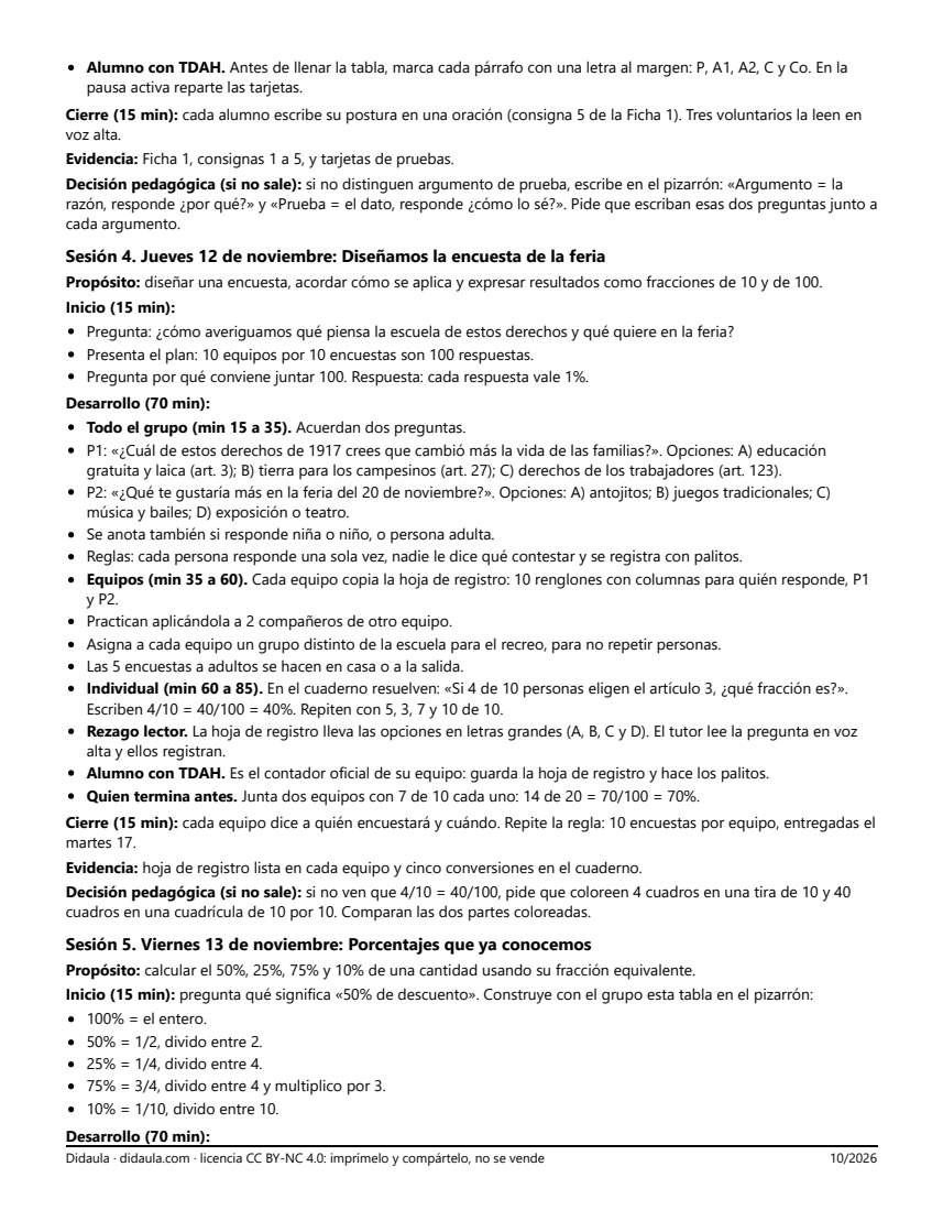 Página 4 de La Revolución Mexicana y nuestros derechos: debate y encuesta de la feria del 20 de noviembre (5°)