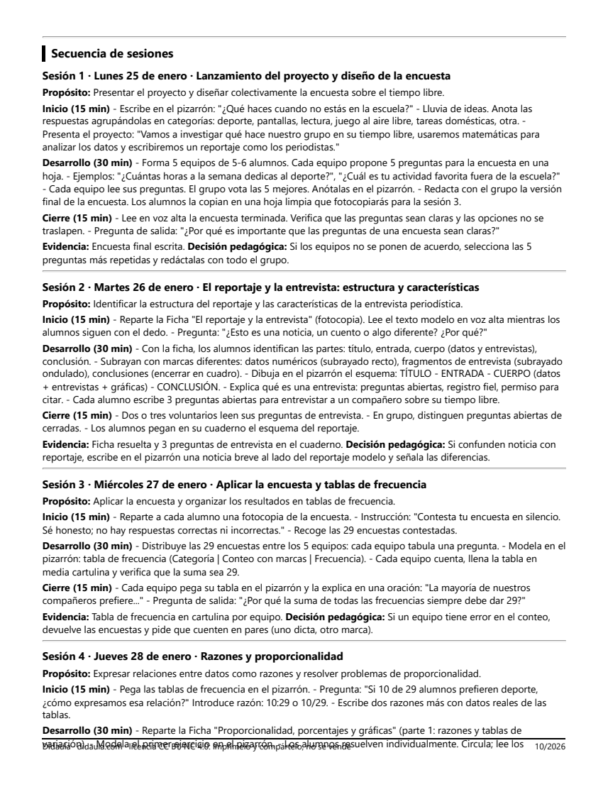 Página 2 de Nuestro tiempo libre en números y palabras