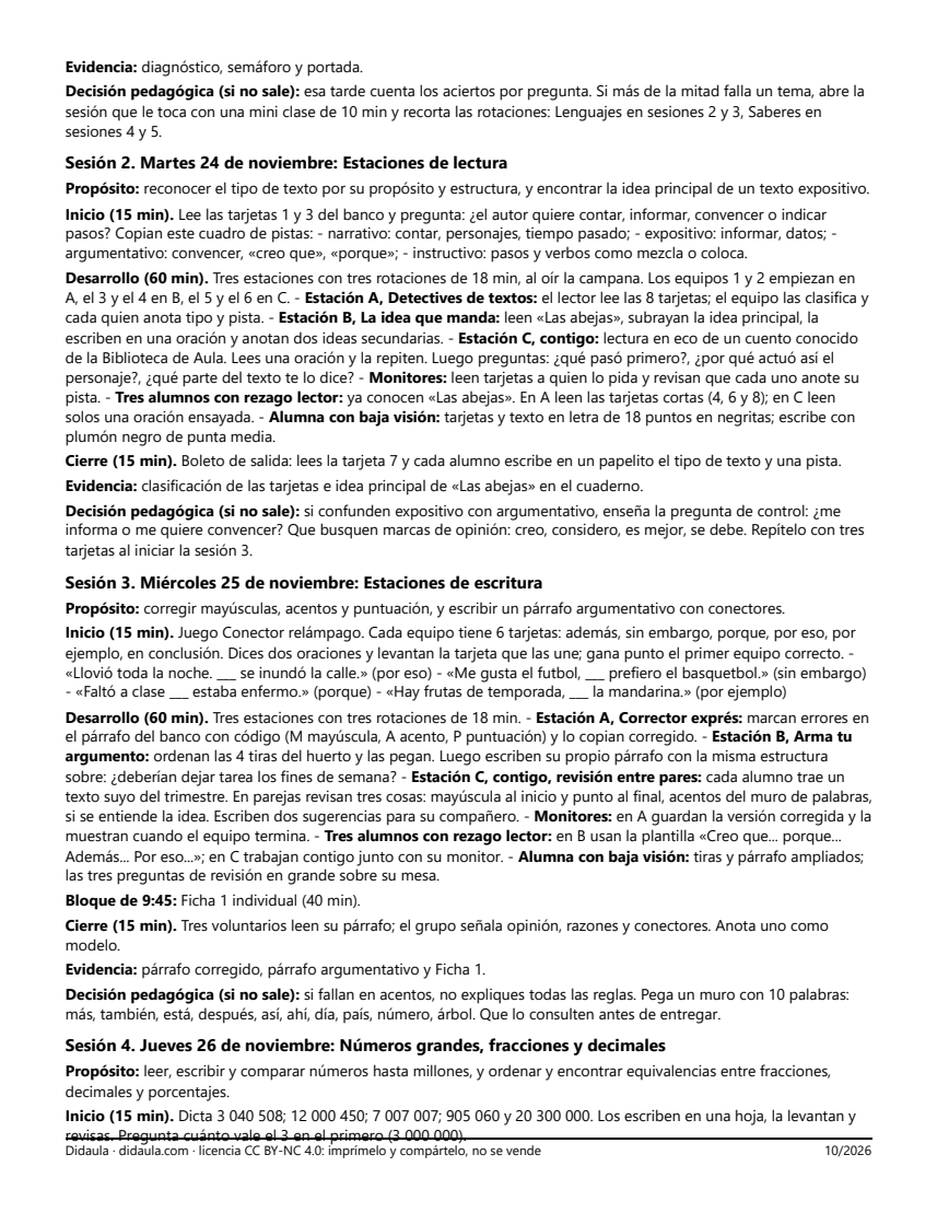 Página 3 de Repaso y examen del primer trimestre en 6°: estaciones, juegos y cuaderno de repaso