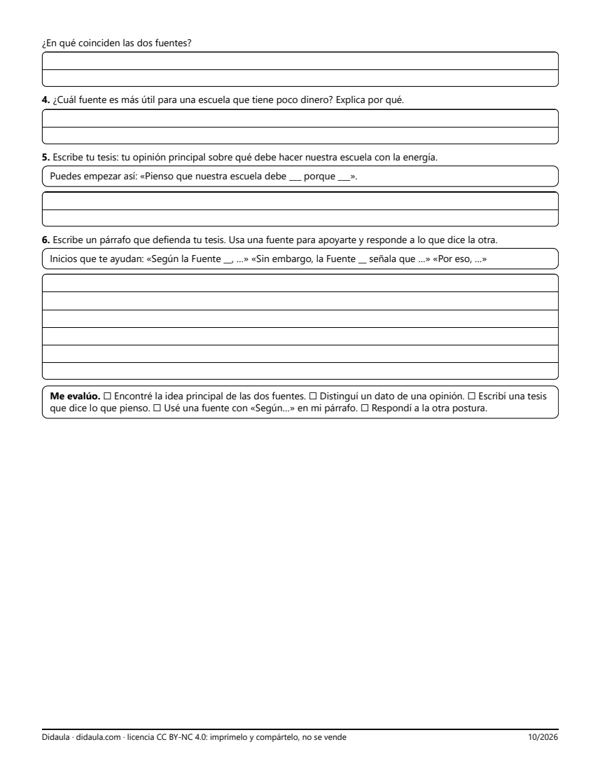 Página 2 de Dos fuentes, una postura: preparo mi ensayo
