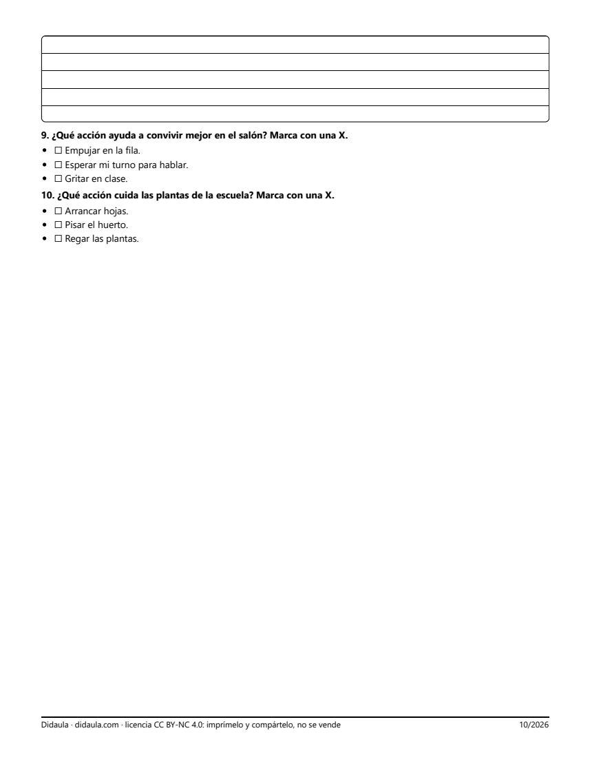 Página 2 de Examen trimestral de 2°: primer trimestre