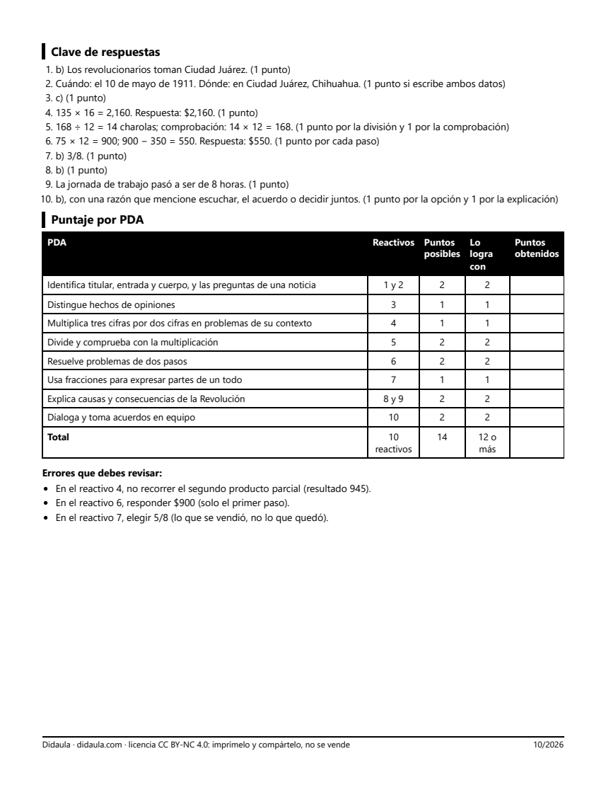 Página 3 de Examen de cierre: el periódico de la Revolución (4°)