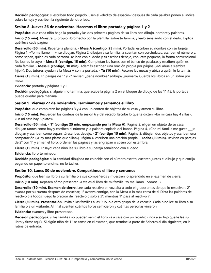 Página 5 de Mi nombre, mi familia y mi casa: el Libro de mi familia (1° y 2° multigrado)