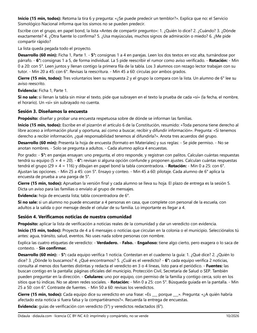 Página 3 de Verificadores de la comunidad: noticias verdaderas y falsas, argumentos y la encuesta en el periódico escolar