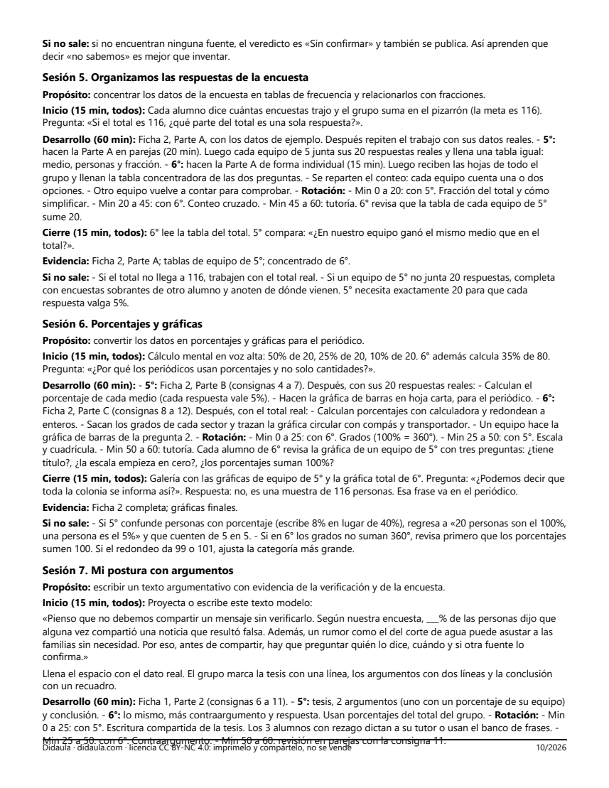 Página 4 de Verificadores de la comunidad: noticias verdaderas y falsas, argumentos y la encuesta en el periódico escolar
