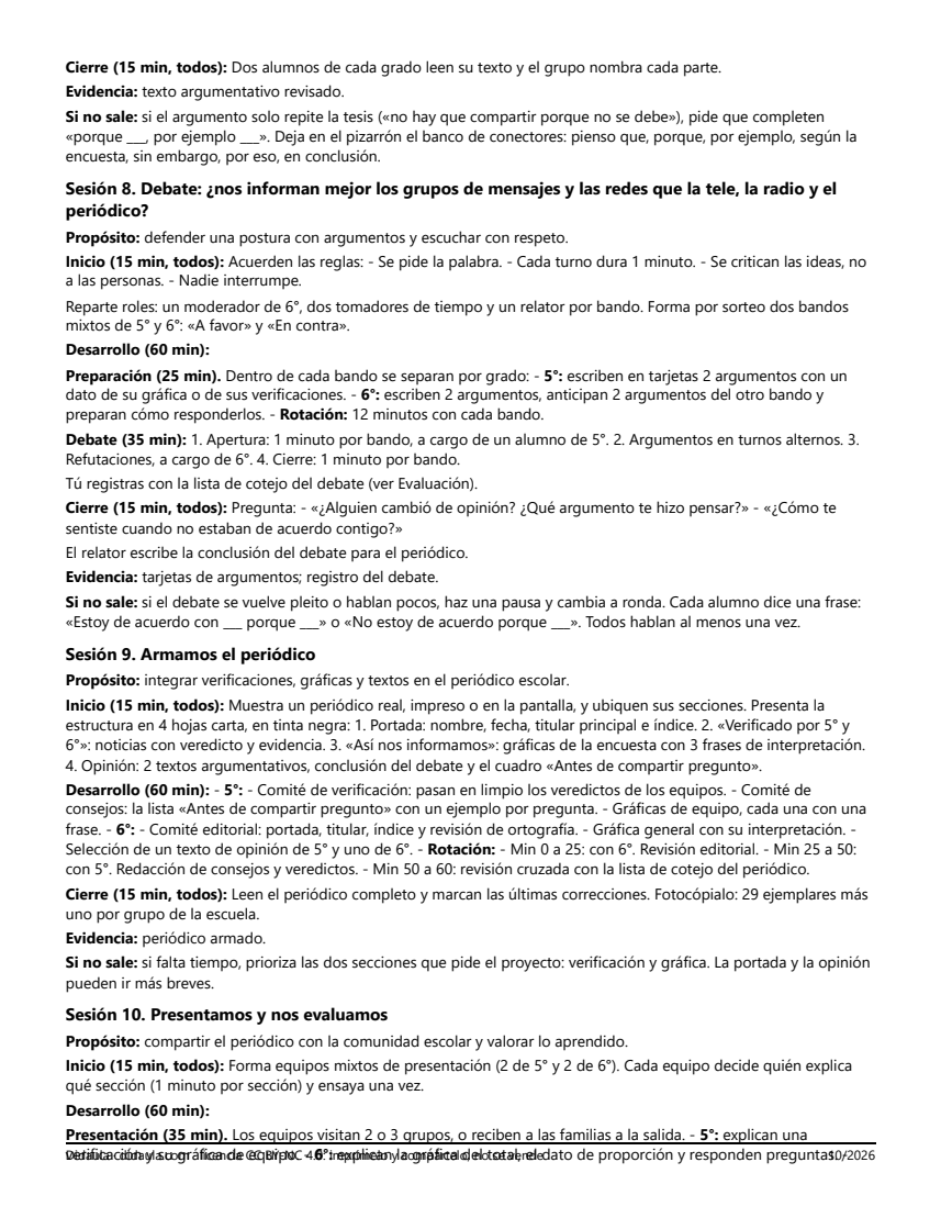 Página 5 de Verificadores de la comunidad: noticias verdaderas y falsas, argumentos y la encuesta en el periódico escolar