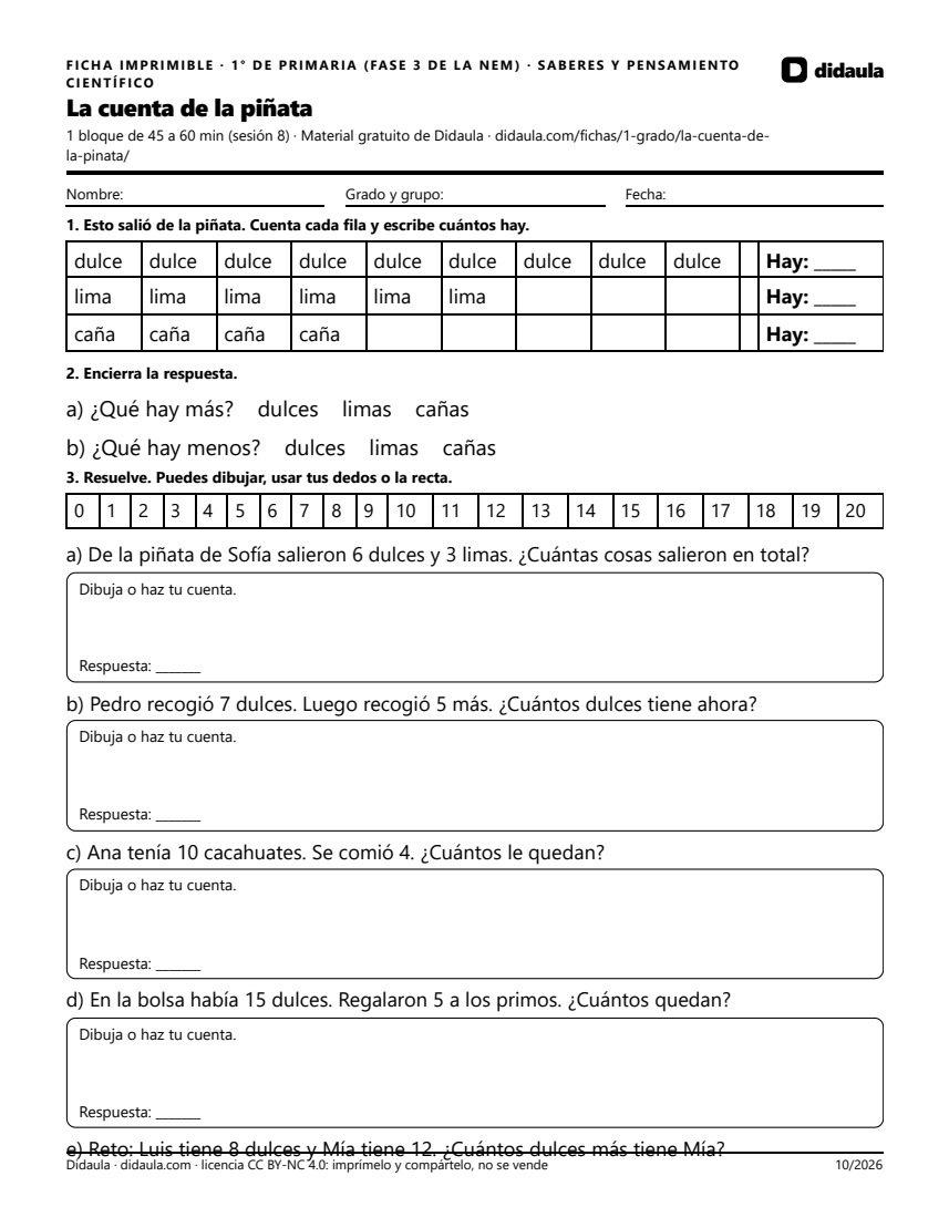 Página 1 de La cuenta de la piñata