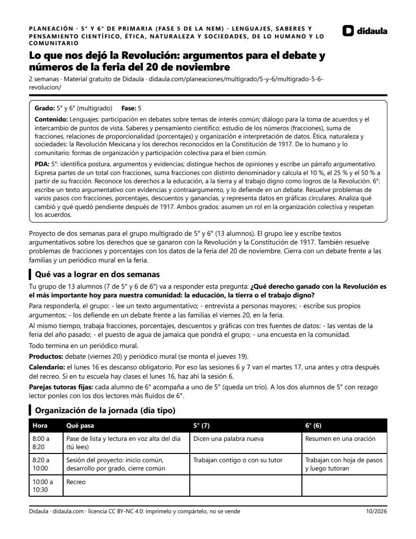 Página 1 de Lo que nos dejó la Revolución: argumentos para el debate y números de la feria del 20 de noviembre