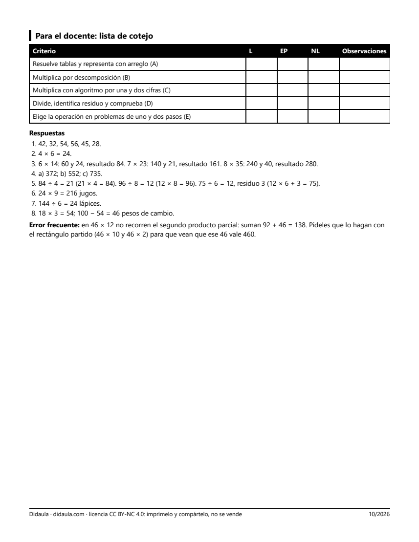 Página 3 de Multiplico, divido y compruebo