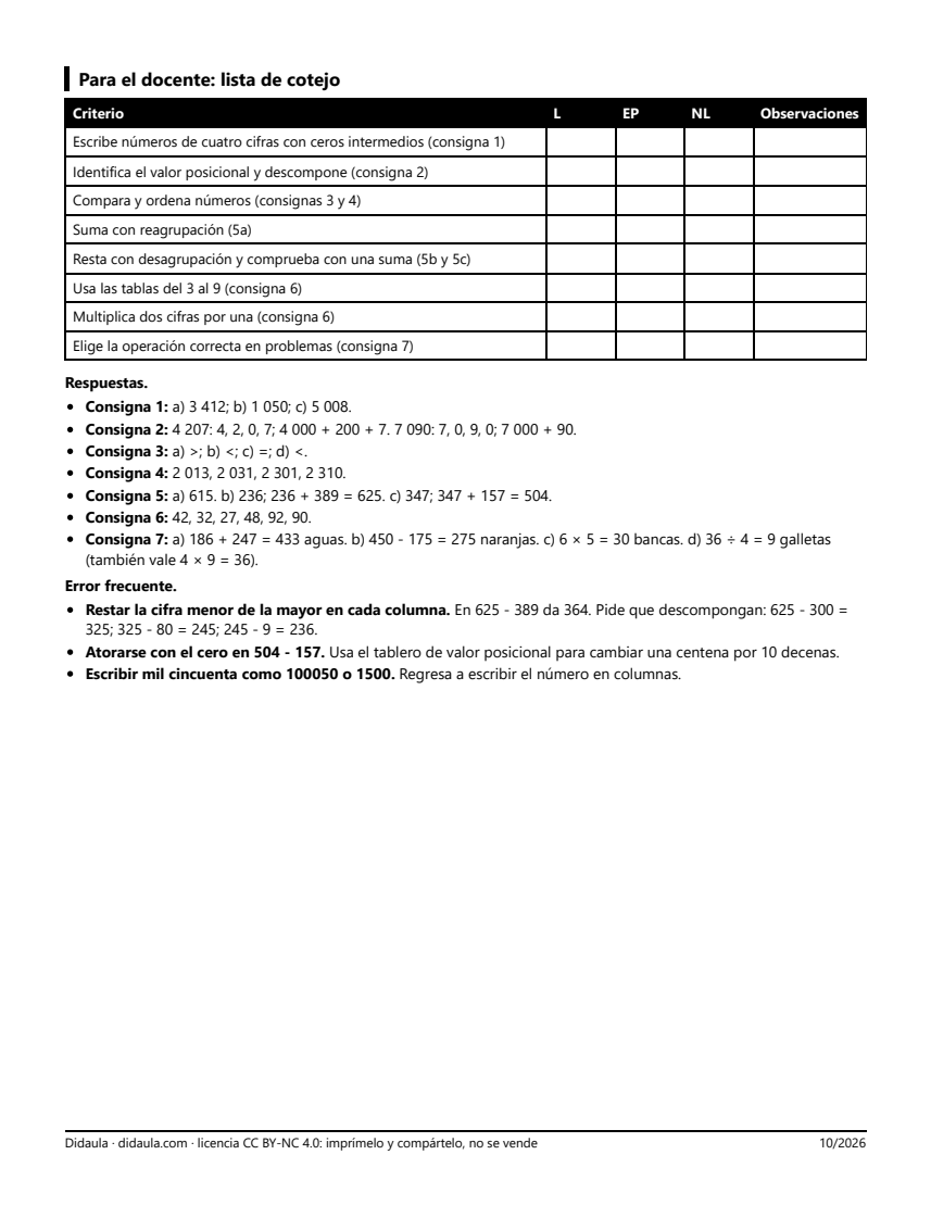 Página 3 de Números grandes, sumas, restas y tablas