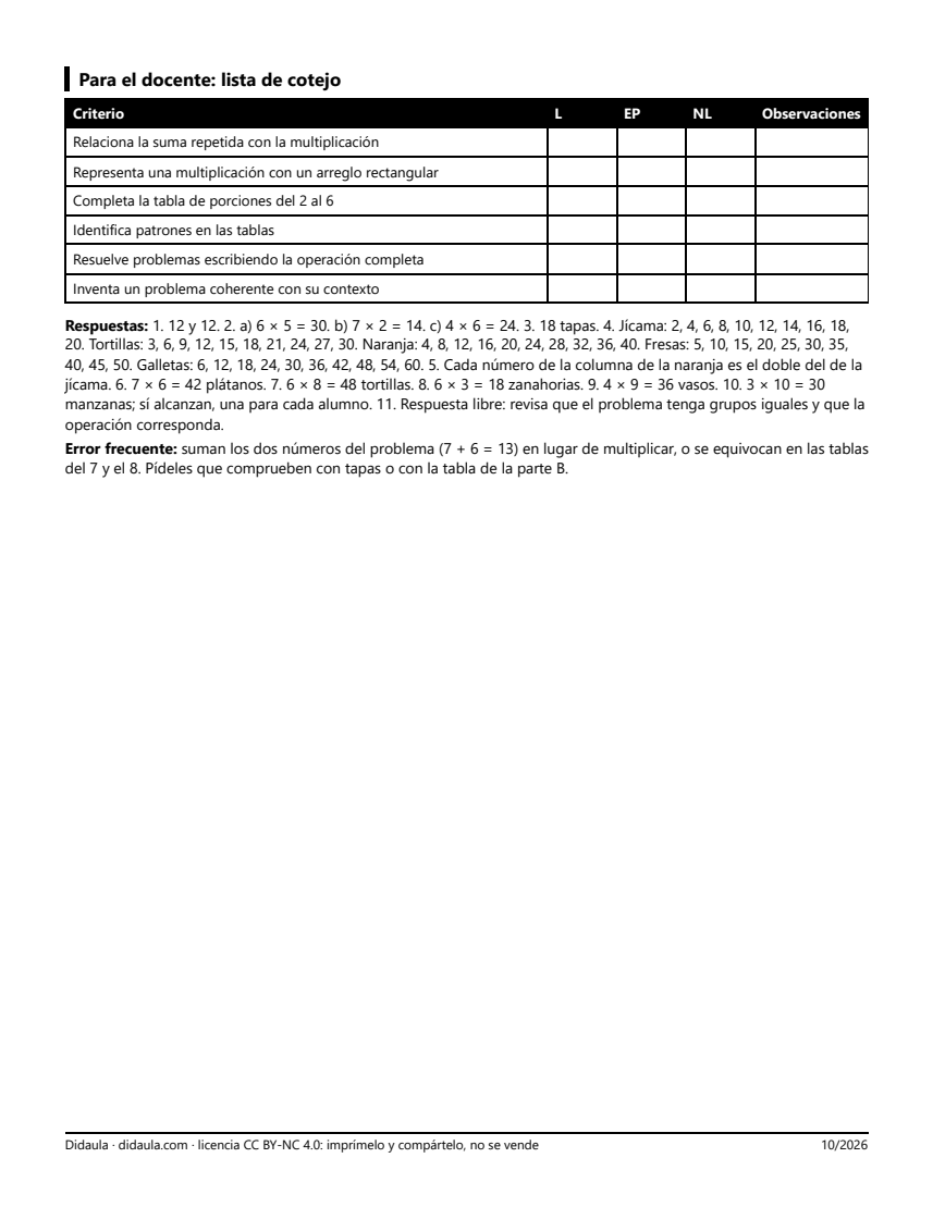 Página 3 de Porciones y tablas de multiplicar