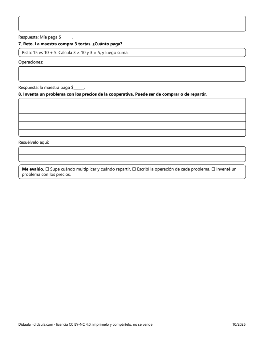 Página 2 de Problemas de la cooperativa escolar