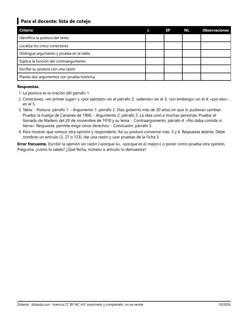 Página 3 de Texto argumentativo modelo: la no reelección