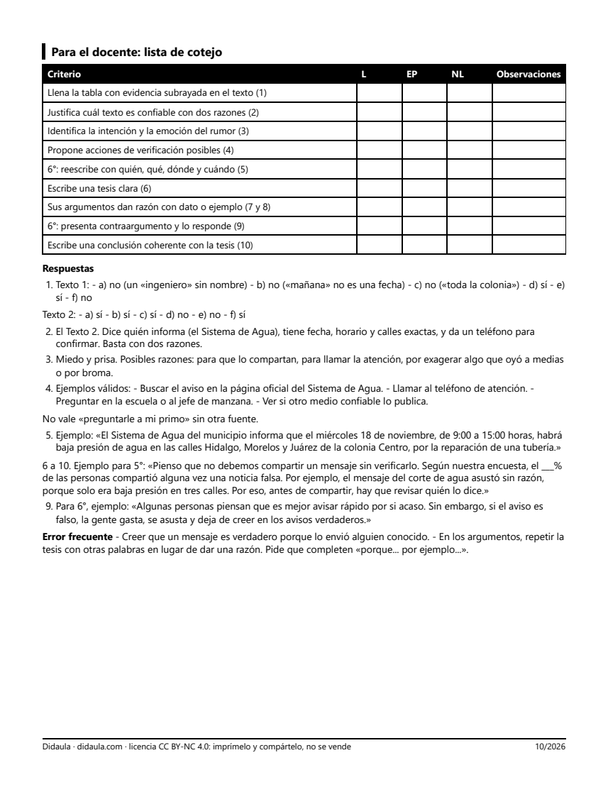 Página 4 de ¿Verdadero o falso? Verifico antes de compartir y defiendo mi postura